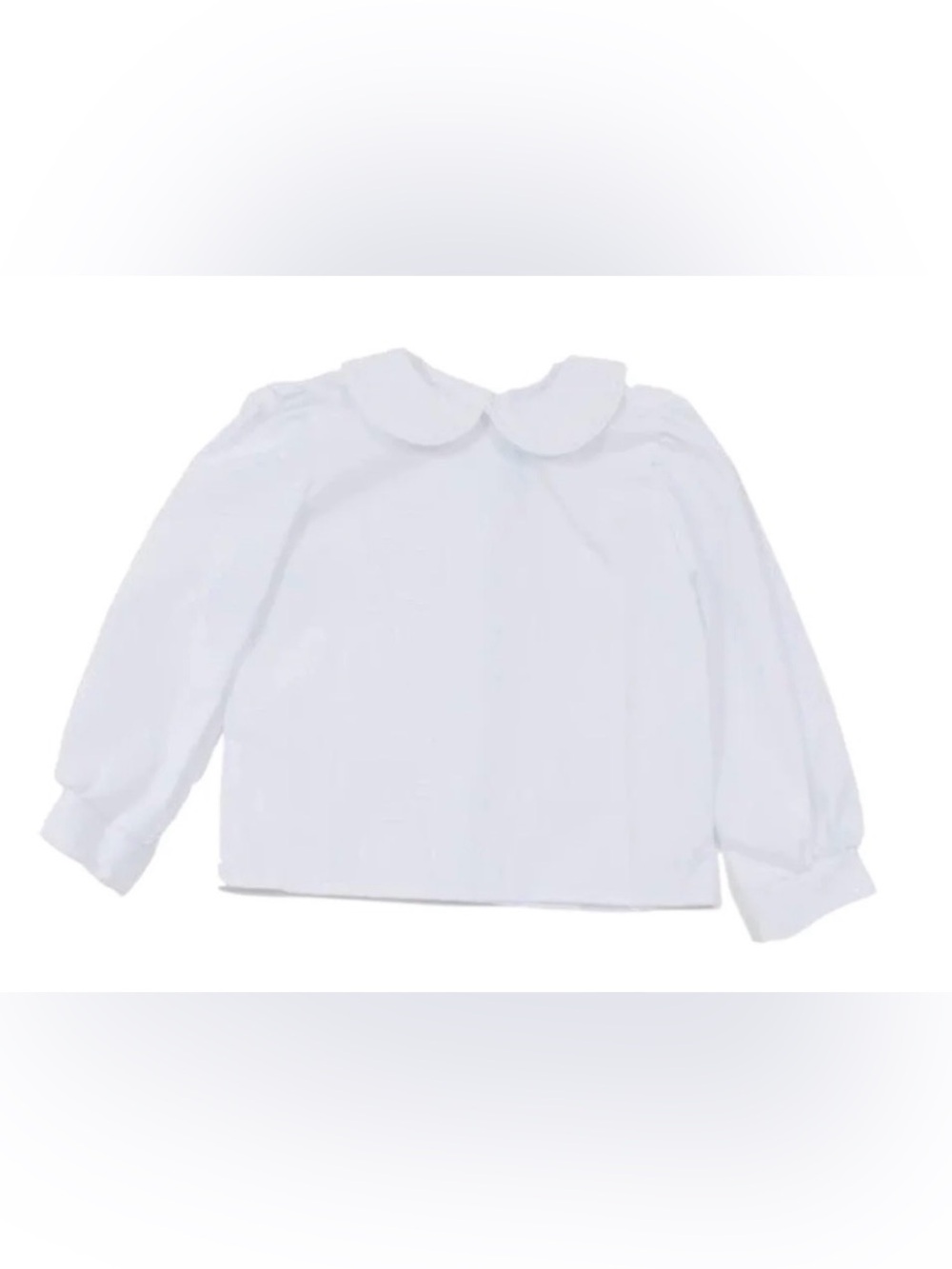 Classic Peter Pan Collar Long-Sleeve Top - White